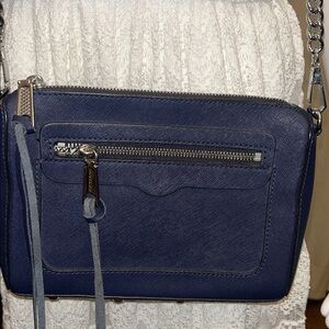 Rebecca Minkoff Navy Crossbody Bag with Chain Strap